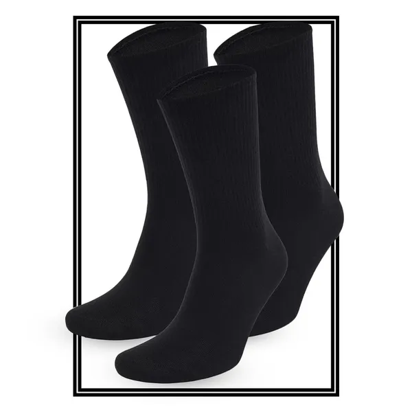 Kit 12 Pares Meias Cano Longo Algodão Masculino Feminina