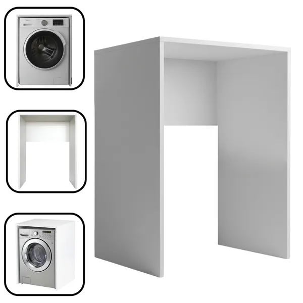 Nicho Multiuso Lava e Seca Lava Louças MDF 87x66x64cm Branco