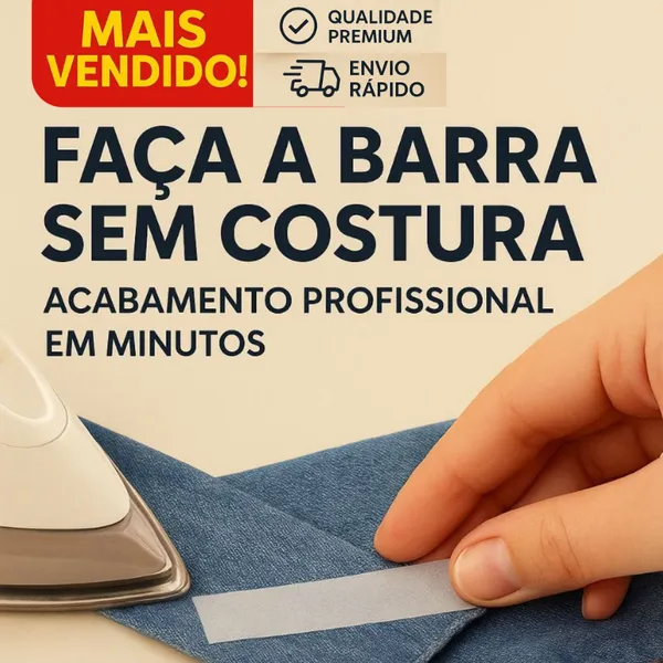 Fita Barra Fácil ® ORIGINAL - bainha Barra Calça Jeans Roupa Bainha cortina Ferro Passar tik tok