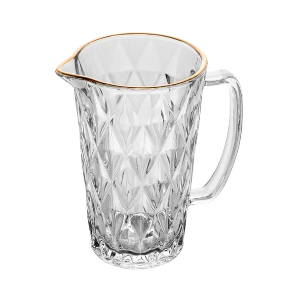 Jarra Diamond De Vidro Com Fio De Ouro Dourado 1,14L Lyor