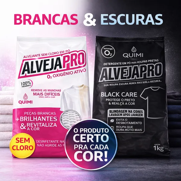 Kit Percarbonato de sódio 100% + Black Care - Tira manchas para roupas brancas, coloridas e escuras
