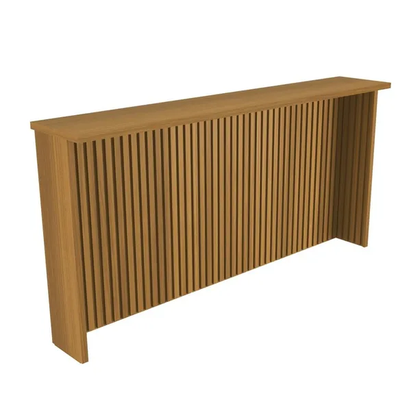 Painel Ilha Ripado Bancada Cozinha Nesher 200 cm MDF Freijó