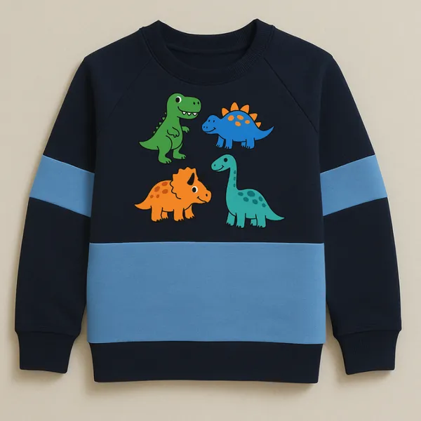 Moletom Infantil Menino Dinossauro Flanelado Inverno Estampado Fofo