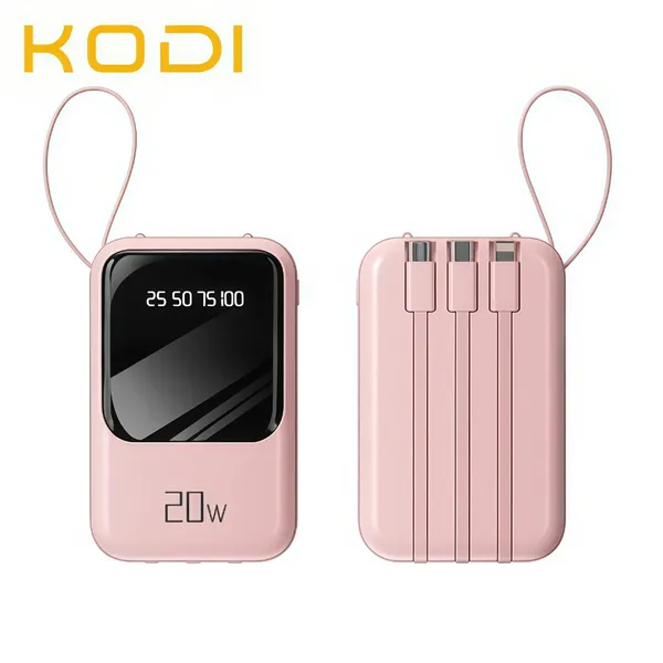 Carregador Portátil 10000mah con 4 cables de carga rápida Banco de energia digital LED-A6
