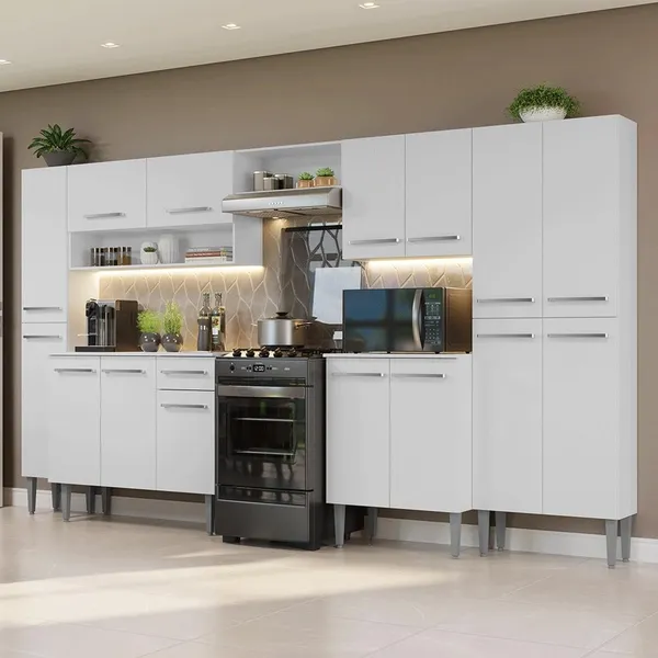 Armário de Cozinha Completa 325cm Emilly Madesa 02