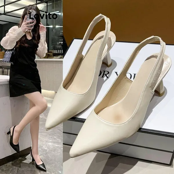 Lovito ​Elegante Salto Feminino Liso Salto Simples LFA46166