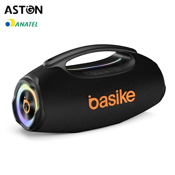 Astgn X Basike Caixa de Som Bluetooth Estéreo  80W  Potente IPX6 TWS RGB