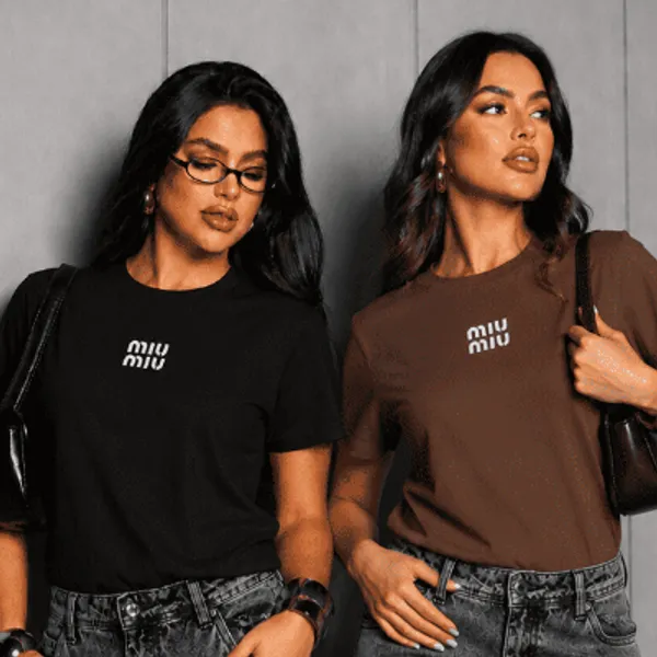 Kit 2 T-Shirt Feminina Estampada Camiseta 100% Algodão Pronta Entrega