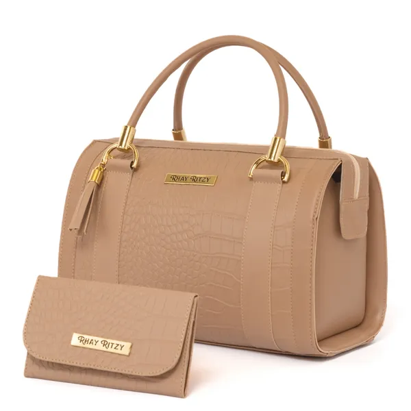 Kit Bolsa Baú com Carteira Feminina Elegante de Mão e Alça para ombro Transversal Lançamento