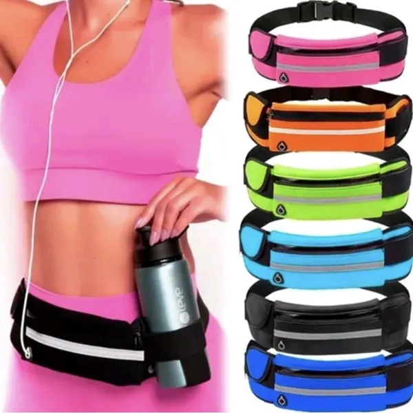 Bolsa Pochete Colorida Unissex Esportiva Sem Volume Compacta Leve impermeável porta celular porta garrafa