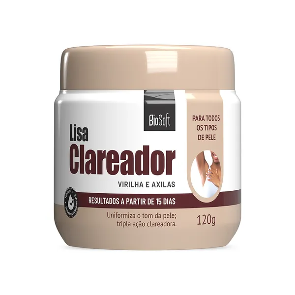 Creme Lisa Clareador de Axilas e Virilhas 120g