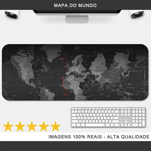 Mouse Pad Gamer Mapa Razer Grande 80x30cm
