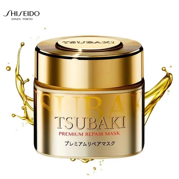 TSUBAKI0 Segundos Tratamento Multi-Efeito Ouro Penetração Rápida Máscara Capilar 180g Secura Melhora o Frizz