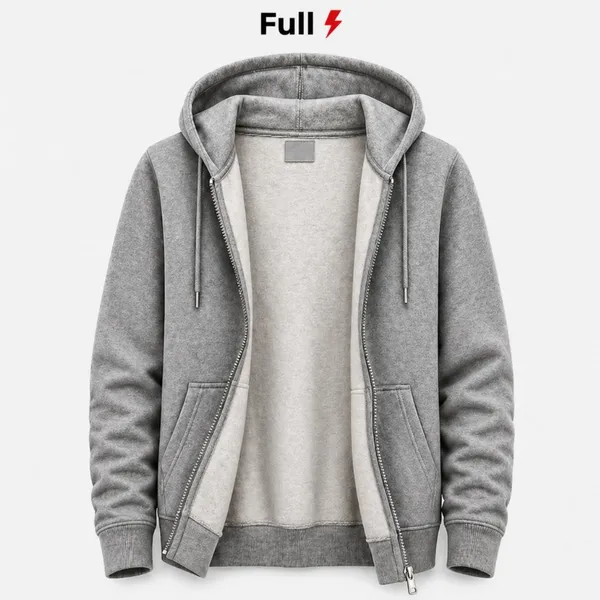 Moletom Com Zíper Masculino com Capuz Estilozo Jaqueta com Bolso Canguru Confortável Para Frio