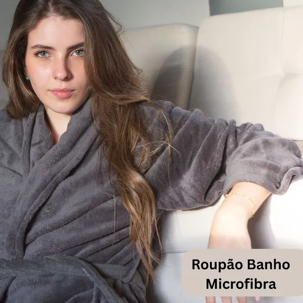 Roupão de Banho Microfibra Soft Tamanho único Camesa