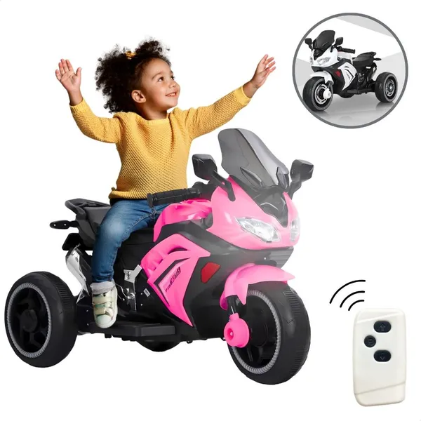 Moto Elétrica Infantil com Controle Remoto – Motinha Triciclo de Passeio