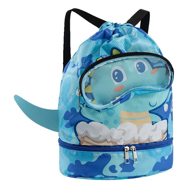 Bolsa de natação infantil à prova d'água com desenho animado, adequada para piscina de praia