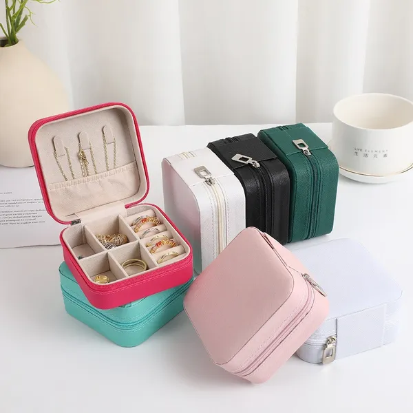 Caixa De Joias Porta Portátil Feminina Bolsa Necessaire Para Acessórios E Organizador De Relógios