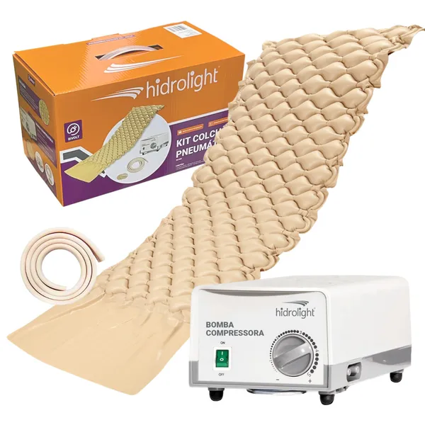 Colchão Pneumático Anti Escaras Hospitalar Hidrolight – 130 Células, Suporta até 120kg, Certificado ANVISA