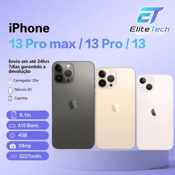 Celular IPhone 13 / 13 Pro/ 13 Pro Max 128gb Com Garantia