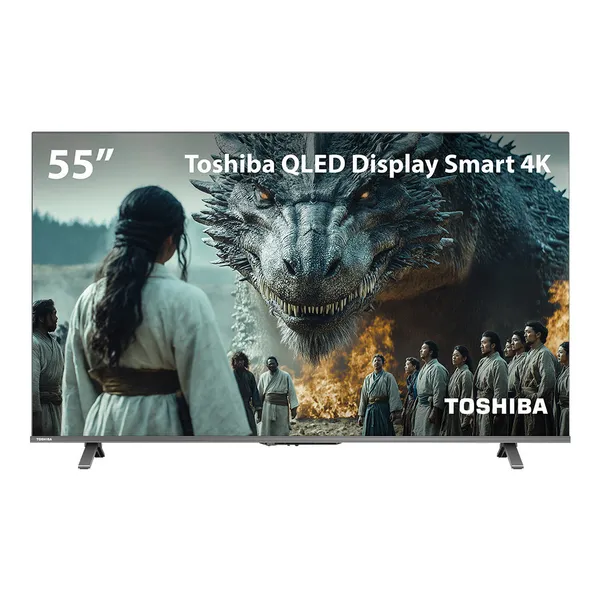 Smart TV QLED 55” 4K Toshiba Google TV 3HDMI 2USB
