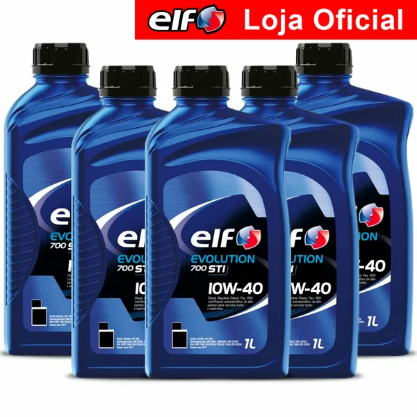 Kit 5x Óleo semissintético Elf Evolution 700 10w40 STI SN