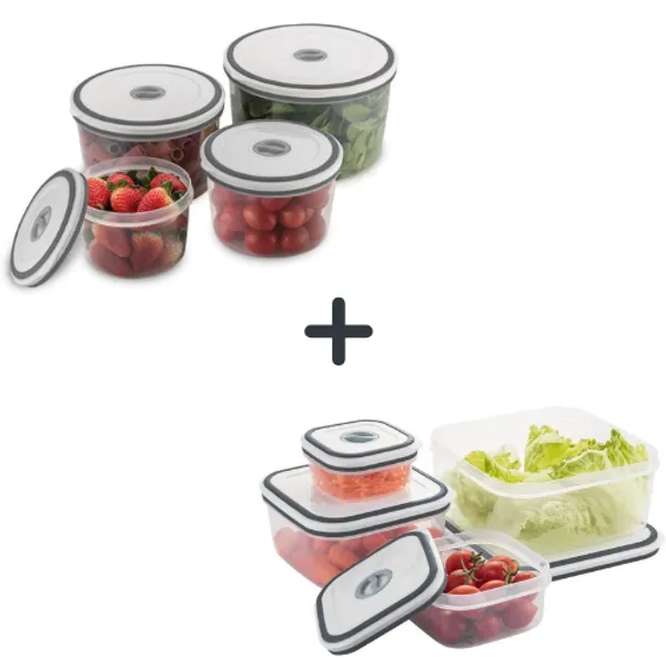 Kit 8 Potes ​Herméticos Electrolux de Plástico