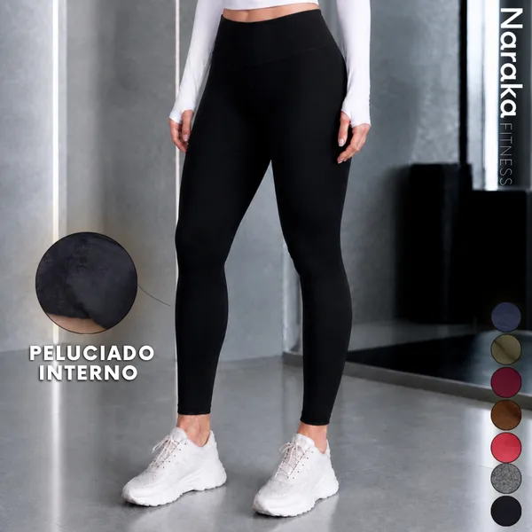 Calça Legging Flanelada Cintura Alta Zero Transparência