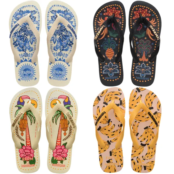 Kit 2 Pares Chinelo Havaianas Farm Tropical Vibes
