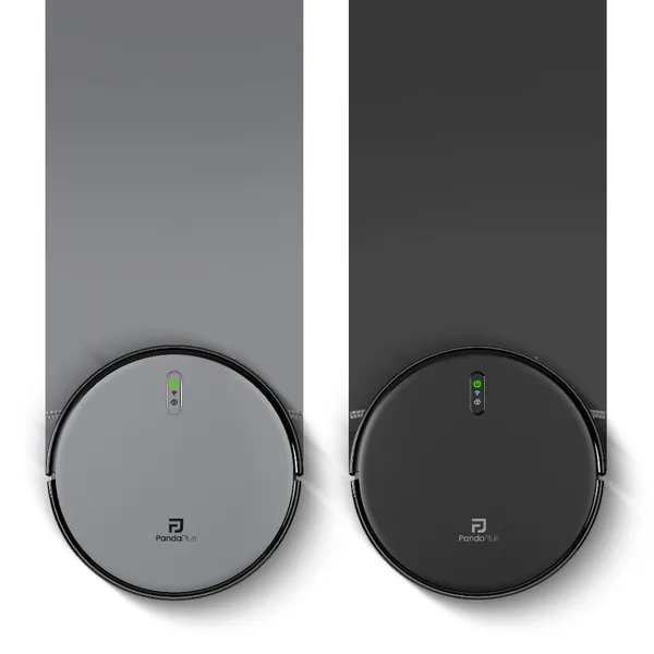 Robô Aspirador Inteligente WiFi Alexa Google App Panda Plus Passa Pano Base Automática Bivolt AMG-R2