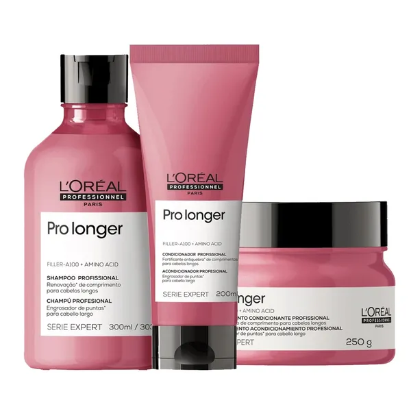 Shampoo, Condicionador e Máscara Pro Longer – L’Oréal
