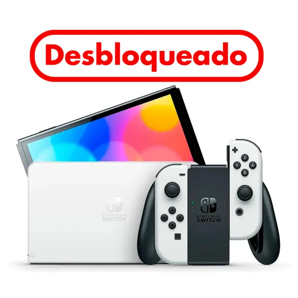 Nintendo Switch OLED Desbloqueado Novo – Branco, Neon e Vermelho