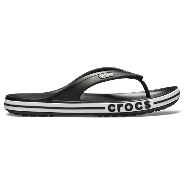 Chinelo crocs bayaband flip black/white