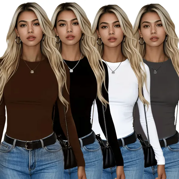 Kit 3 Camisas Proteção Uv 50+ Segunda Pele Camiseta Blusa Fria Academia Manga Longa Feminina Fit Primavera Verão Inverno