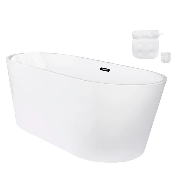 Banheira de Imersão Freestanding Venezza 1,50m Acrílica Branca – Alto Padrão
