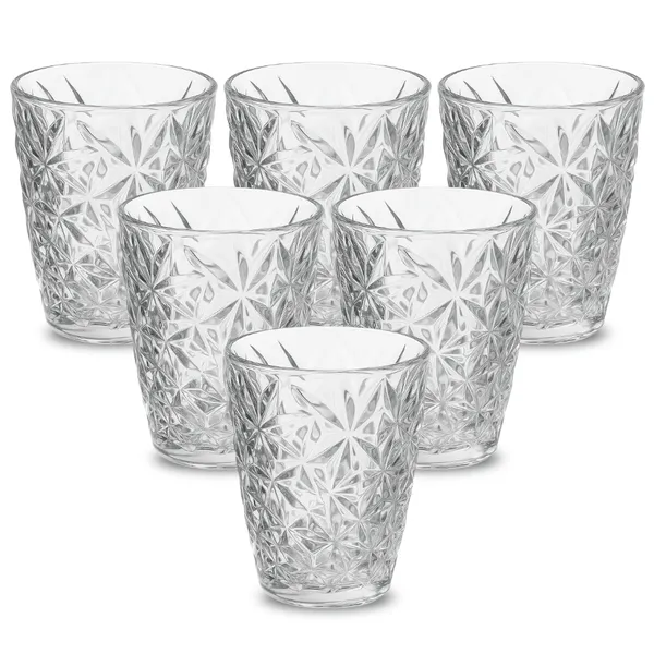 Jogo 6 Copos de Vidro Transparente 300ml Vidro Grosso Luxo
