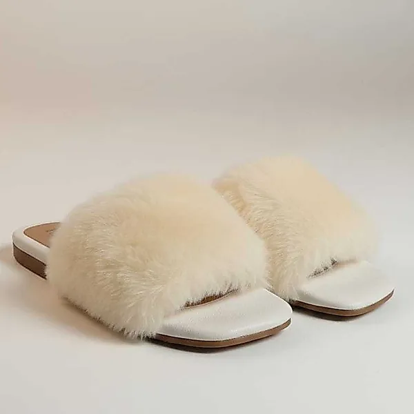 Pantufa Rasteirinha de Pelúcia Luxo