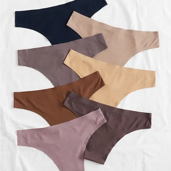 Kit 10 Calcinhas Sem Costura Tanga Laser com Forro de Algodão Tanguinha Original Lingerie