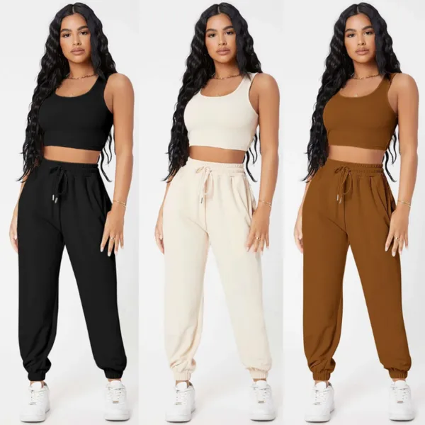 Conjunto Feminino Varias Cores Calça e Blusinha em Tecido Exclusivo Premium