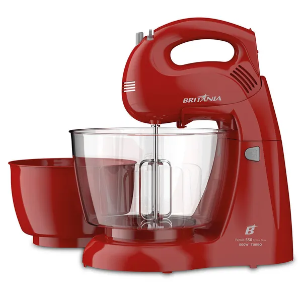 Batedeira Britânia Pérola 550 Cristal Duo 500W 2 Tigelas