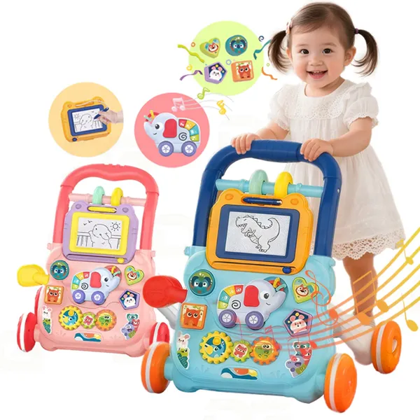 Andador Infantil Empurrador Infantil Educativo Musical Empurrador Quadro Magico Educativo Bebê -P20