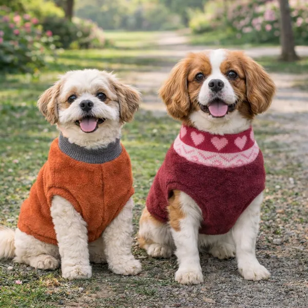 KIT 2 ROUPAS Inverno Cães e gatos PP ao XG–Tecido Soft ou Tricot Confortável Várias Cores Tamanhos
