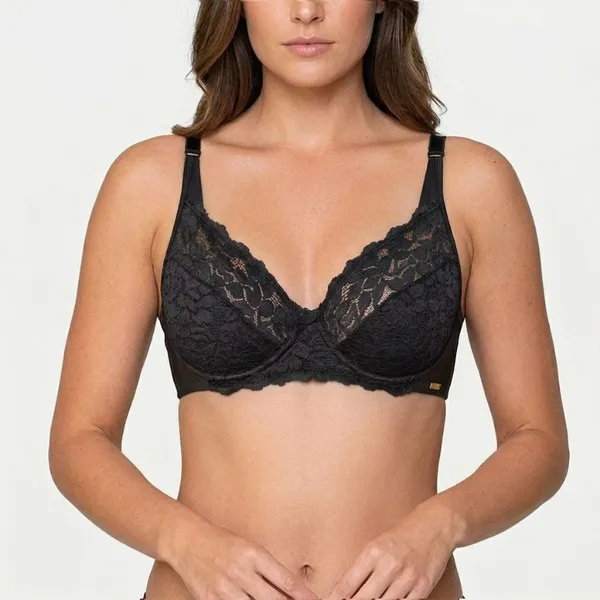 Sutiã Dilady Rendado com Aro, Meio Bojo e Alta Sustentação Feminino