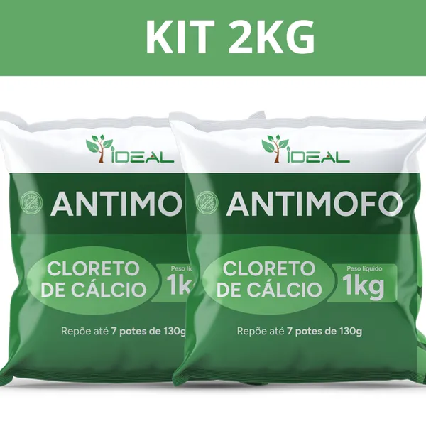Desumidificador Anti Mofo 2kg Coreto de Cálcio em Bolinhas para Armário Closet Sapateira Carro