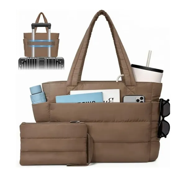 Bolsa Feminina Grande Capacidade com Múltiplos Bolsos Casual Versátil Use a Tiracolo ou Transversal