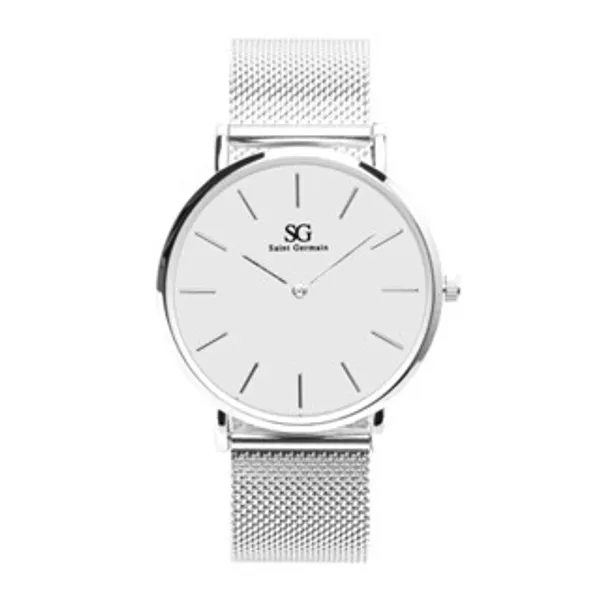 Relógio Feminino Prata Saint Germain Harlem Silver 40mm Fundo Branco