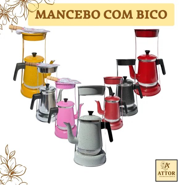KIT MANCEBO DE CAFE BULE 1,5L E COADOR DE CAFÉ SUPORTE VELADOR PASSADOR DE CAFÉ, VINTAGE, RUSTICO, ANTIGO, BULE COM BI