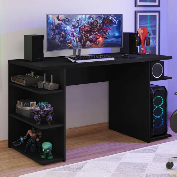 MESA PARA COMPUTADOR GAMER ESCRIVANINHA 9409 MADESA - PRETO