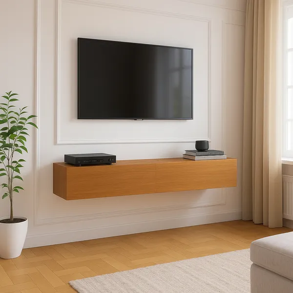 Rack Linea Suspenso para Painel ou Tv com 2 Portas Basculantes 110cm Várias Cores