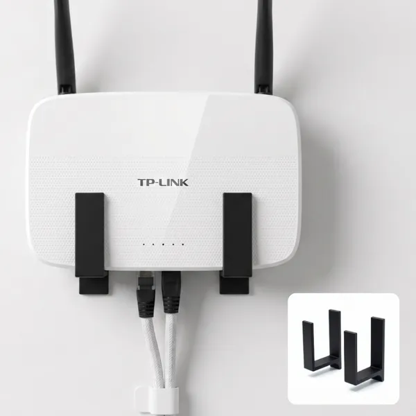 Suporte Roteador Parede Sem Furo Fita 3M Organizador WiFi Universal